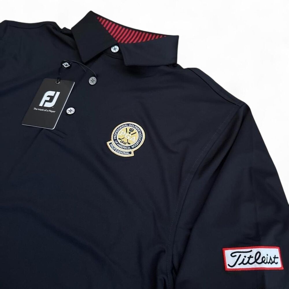 FootJoy FJ x Titleist Golf Polo Men's Small S NWT Black PGA Pro Tour Issue NEW!